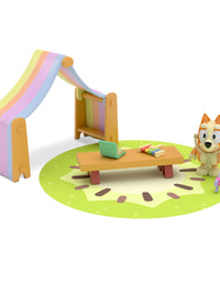 Bluey Bingo's Playroom, with 2.5" Bingo Figure, Canopy, Table, Computer, Rug, and Xylophone
