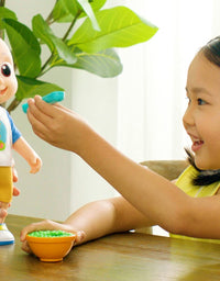 CoComelon Deluxe Interactive JJ Doll - Includes JJ, Shirt, Shorts, Pair of Shoes, Bowl of Peas, Spoon- Toys for Preschoolers - Amazon Exclusive
