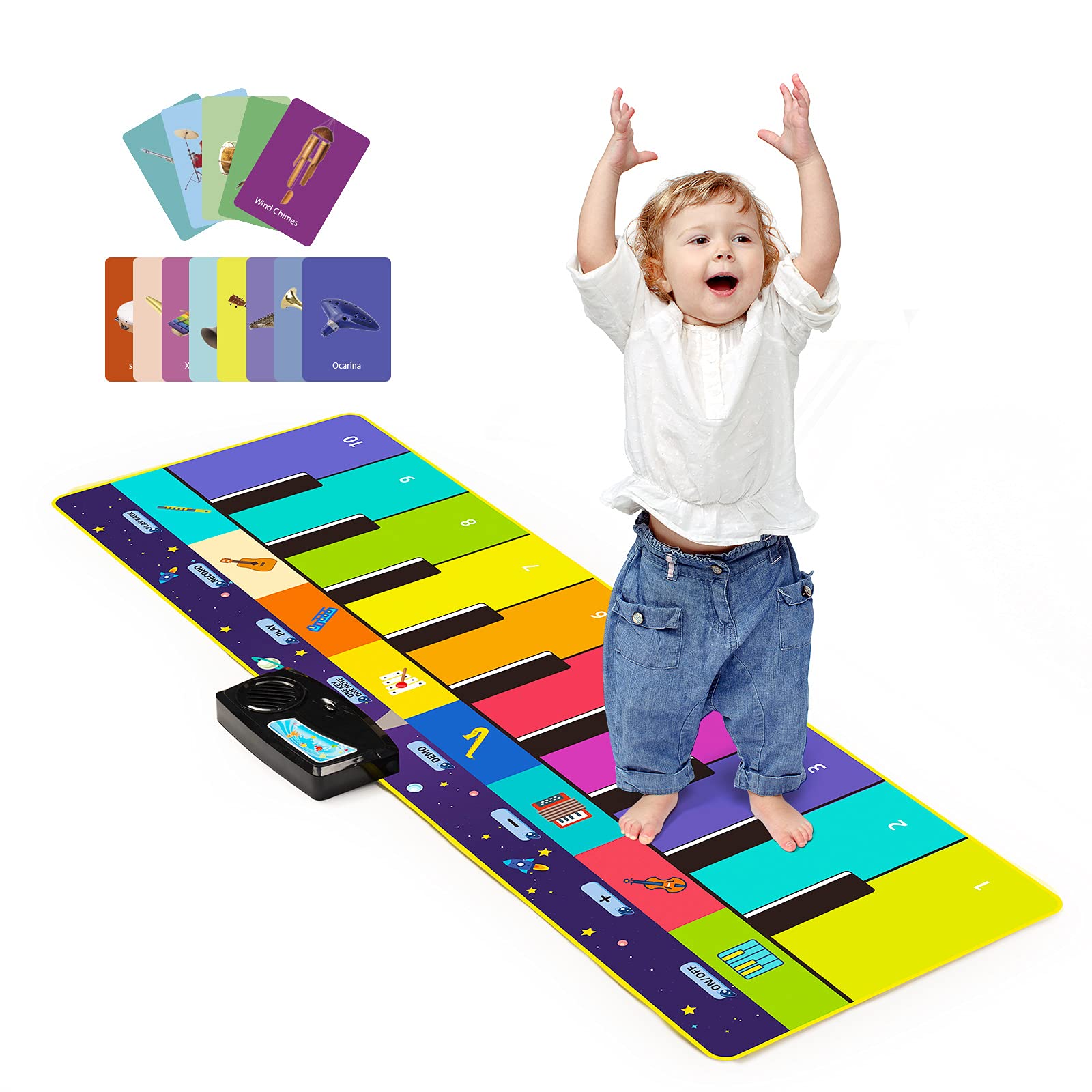 Joyjoz Floor Piano Baby Music Toys with 100 Plus Melodies Anti Slip Kids Piano Mat Soft Keyboard Piano Early Education Toys for Baby Boys Girls Toddler Kids Birthday Christmas