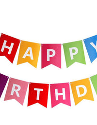 Fecedy Colorful Happy Birthday Banner Bunting
