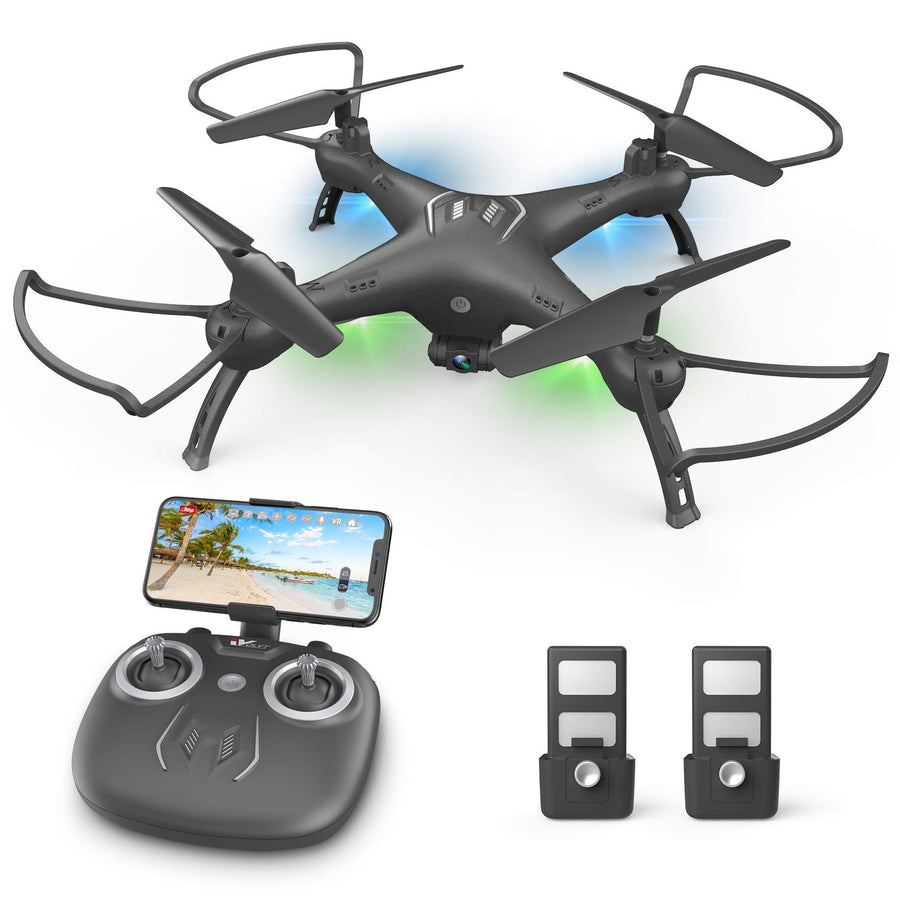 Drones with Camera for Adults /Kids /Beginners - 1080P HD Drones for Adults, 120° Wide-Angle Kids Drone, Safe Design & Easy to Control with Remote/APP/Voice, 18 Mins Flight Time, Ideal Girls/ Boys Gift