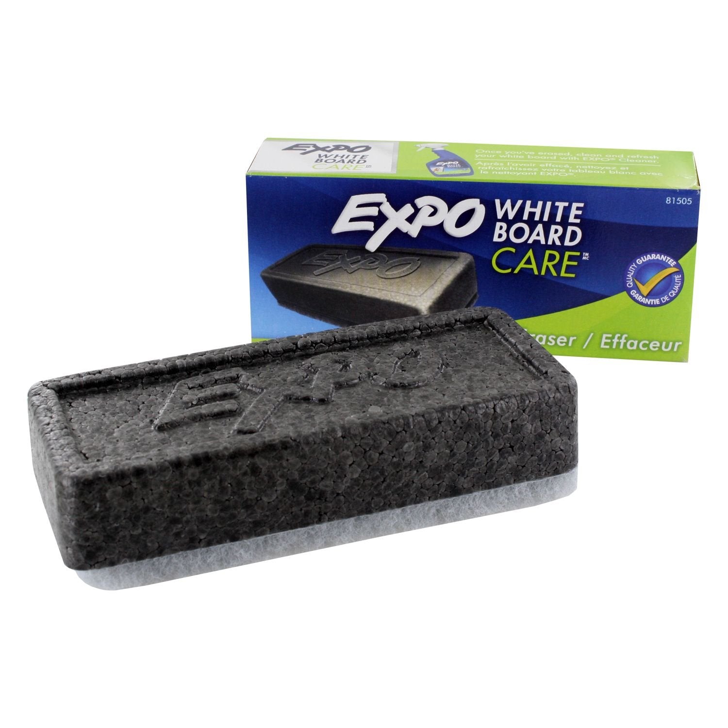 EXPO Block Eraser 81505 Dry Erase Whiteboard Board Eraser, Soft Pile, 5 1/8 W x 1 1/4 H - Pack of 2