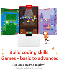 Osmo - Coding Starter Kit for iPad - 3 Educational Learning Games - Ages 5-10+ - Learn to Code, Coding Basics & Coding Puzzles - STEM Toy (Osmo iPad Base Included)
