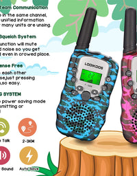 LOOIKOOS Walkie Talkies for Kids, 3 KMs Long Range Children Walky Talky Handheld Radio Kid Toy Best Gifts for Boys and Girls 3 Pack
