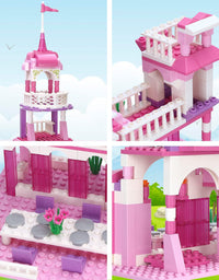 Girls Princess Castle Building Blocks Toys Pink Palace King's Banquet Bricks Toys for Girls 6-12 Construction Play Set Educational Toys for Kids 254 PCS
