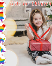 6 Packs Popitsfidgets Toy for Boys，Poppers It Popits Pops Popet Popitsfidgets Press Pop Bubble Sensory Stress Relief Satisfying Game Toy Package Fidgettoy Set Rainbow Mouse Dinosaur Space Robot
