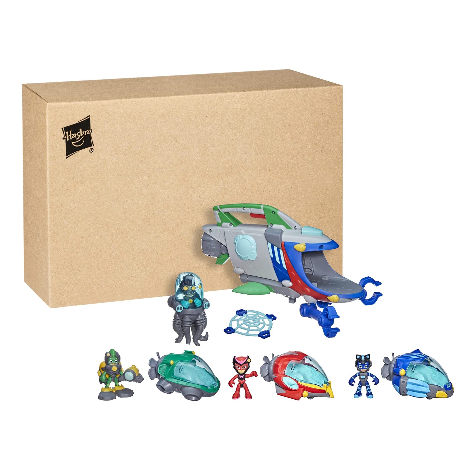 PJ Masks PJ Launching Submarine and Rovers Preschool Toy, Underwater-Themed Playset with 3 PJ Rovers and 3 Action Figures, Ages 3 and Up (Amazon Exclusive)