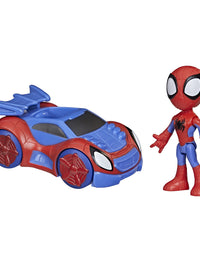 Marvel Spidey and His Amazing Friends Spidey Action Figure and Web-Crawler Vehicle, for Kids Ages 3 and Up
