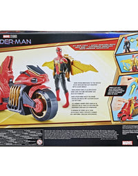 Spider-Man Marvel 6-Inch Jet Web Cycle Vehicle and Detachable Action Figure Toy with Wings, Movie-Inspired, for Kids Ages 4 and Up
