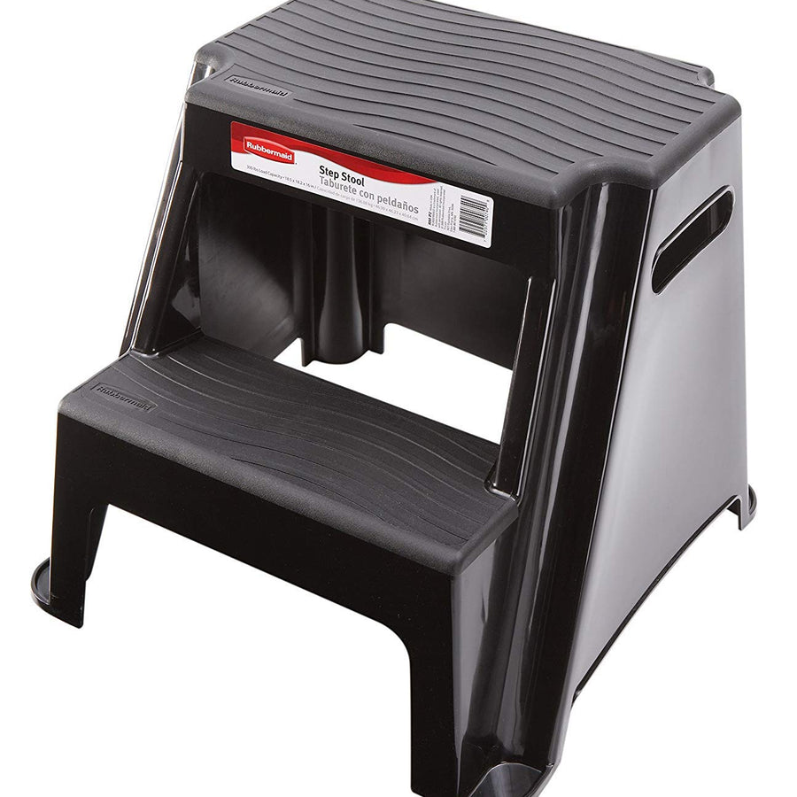 Rubbermaid RM-P2 2-Step Molded Plastic Stool with Non-Slip Step Treads 300-Pound Capacity