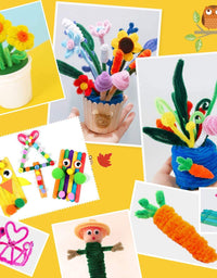 MOISO Mega Kids Crafts and Art Supplies Jar Kit - 550+ Piece Set - Make Bracelets and Necklaces - Plus Glitter Glue, Construction Paper, Colored Popsicle Sticks, Google Eyes, Pipe Cleaners
