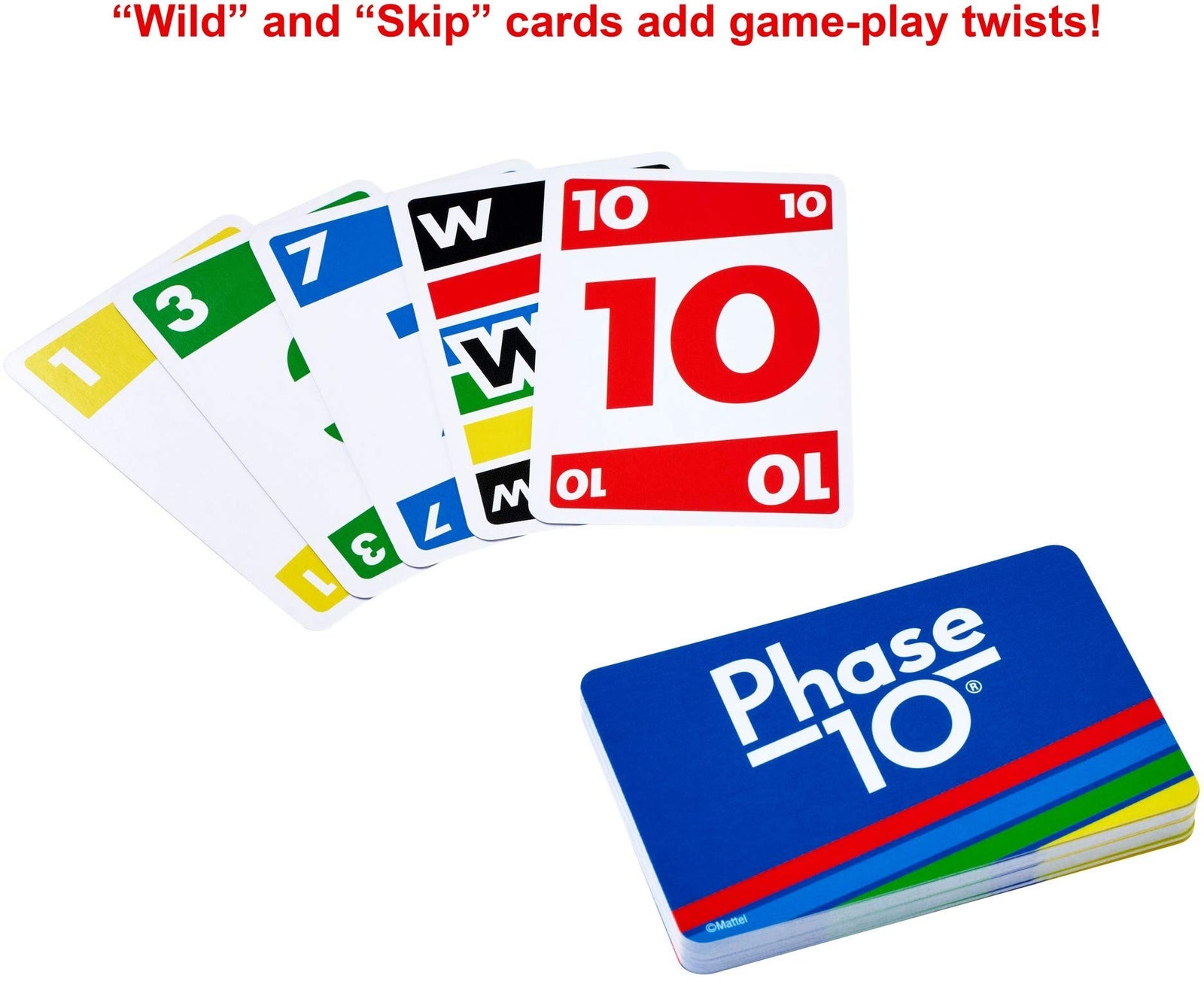 Phase 10 Card Game with 108 Cards, Makes a Great Gift for Kids, Family or Adult Game Night, Ages 7 Years and Older [Amazon Exclusive]