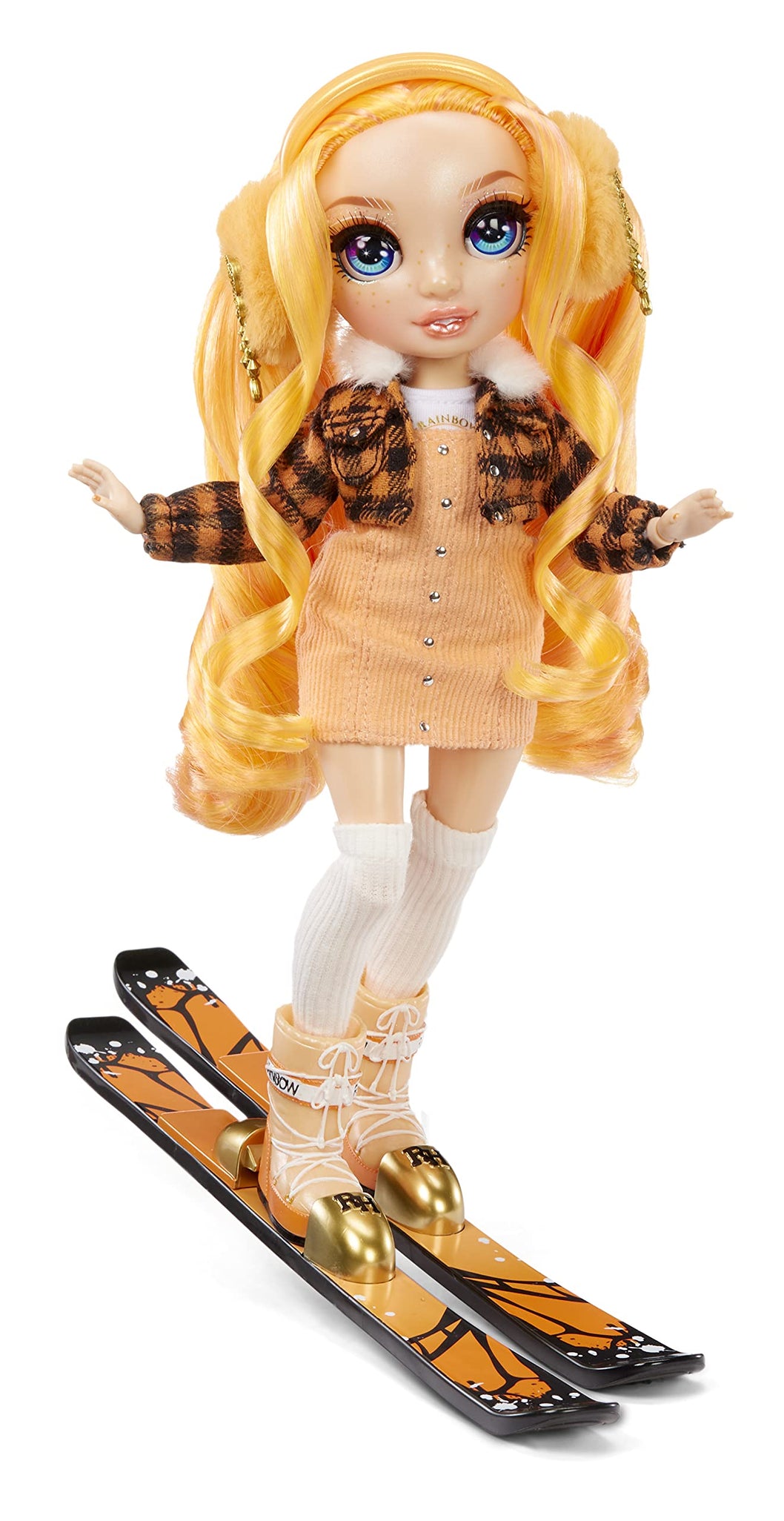Rainbow High Winter Break Poppy Rowan – Orange Fashion Doll and Playset with 2 Designer Outfits, Pair of Skis and Accessories, Gift for Kids and Collectors, Toys for Kids Ages 6 7 8+ to 12 Years Old