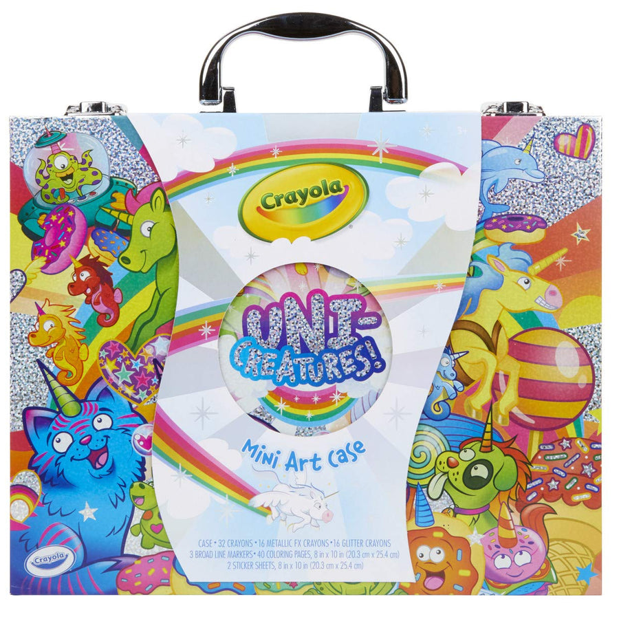 Crayola Mini Art Set with UniCreatures, Kids Art Kit, 100+ Pieces, Gift for Kids, Ages 3, 4, 5, 6, 7