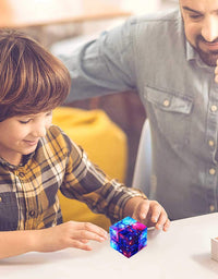 Fidget Toys Infinity Cube, Fidget Blocks for Stress and Anxiety Relief Mini Preschool Toys, Fidget Cube Toy Relaxing Hand-Held for Adults and Kids, Killing Time for ADD/ADHD/OCD (Starry Sky) Eoqiza
