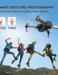 NEHEME NH525 Foldable Drones with 720P HD Camera for Adults, RC Quadcopter WiFi FPV Live Video, Altitude Hold, Headless Mode, One Key Take Off for Kids or Beginners with 2 Batteries
