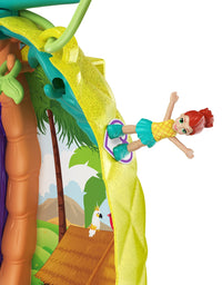 Polly Pocket Tropicool Pineapple Wearable Purse Compact with 8 Fun Features, Micro Polly and Lila Dolls, 2 Accessories and Sticker Sheet; for Ages 4 and Up
