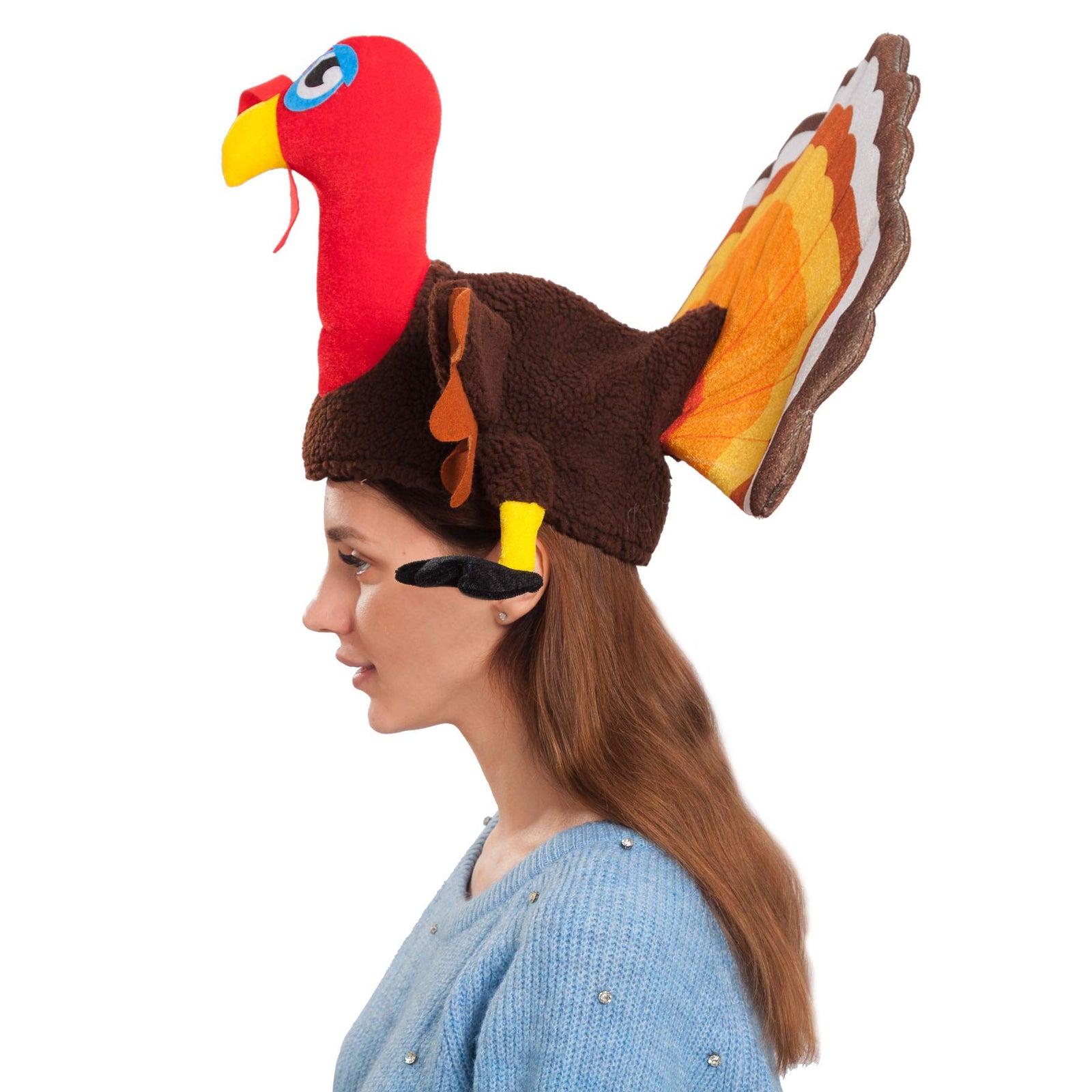 Spooktacular Creations 2 Turkey Hats for Happy Thanksgiving Party Costume, Outfit, Dress, Decorations.