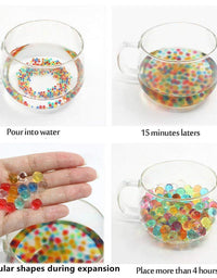 UMIKU Water Beads 50000 Soft Beads Rainbow Mix Water Growing Balls for Kids Tactile Sensory Toys Home Décor
