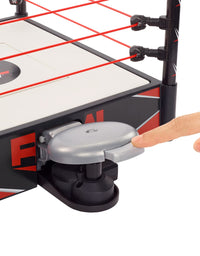 WWE Wrekkin Kickout Ring Playset 13-in (33.02-cm) x 20-in (50.8-cm) & 2 Modes: Randomized Ref & Springboard Launcher, Includes Crane, WWE Championship & Breakaway Table, Gift for Ages 6 Years Old & Up
