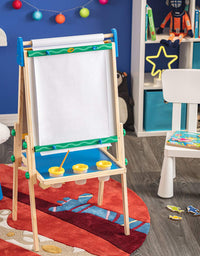 Crayola Kids Wooden Easel, Dry Erase Board & Chalkboard, Amazon Exclusive, Kids Toys, Gift, Age 4, 5, 6, 7
