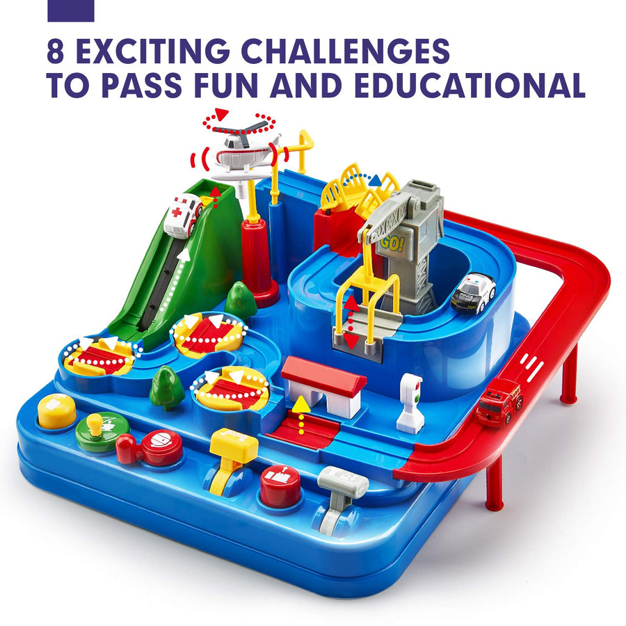 Kids Toys for 3 Year Old Boys Girls Race Track Car Adventure Preschool Toddler Boy Toys Educational Puzzles Car Toys for 4 5 6 Year Old Boys Girls Gifts for Kids 3 4 5 Year Old Girl Birthday Gifts