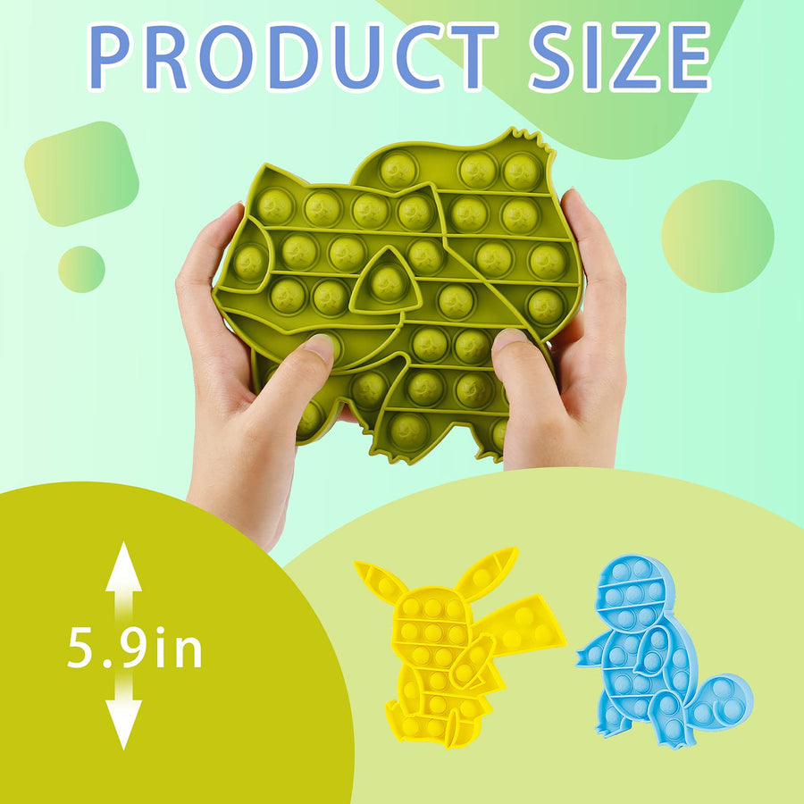 IGINOA 4 Packs Pop Poop Fidget Toy, Animal Sensory Anxiety Stress Relief Satisfying ADHD Cheap Bubble Figetget Po Popper Figit Set, Fidgettoys Poppop Gift