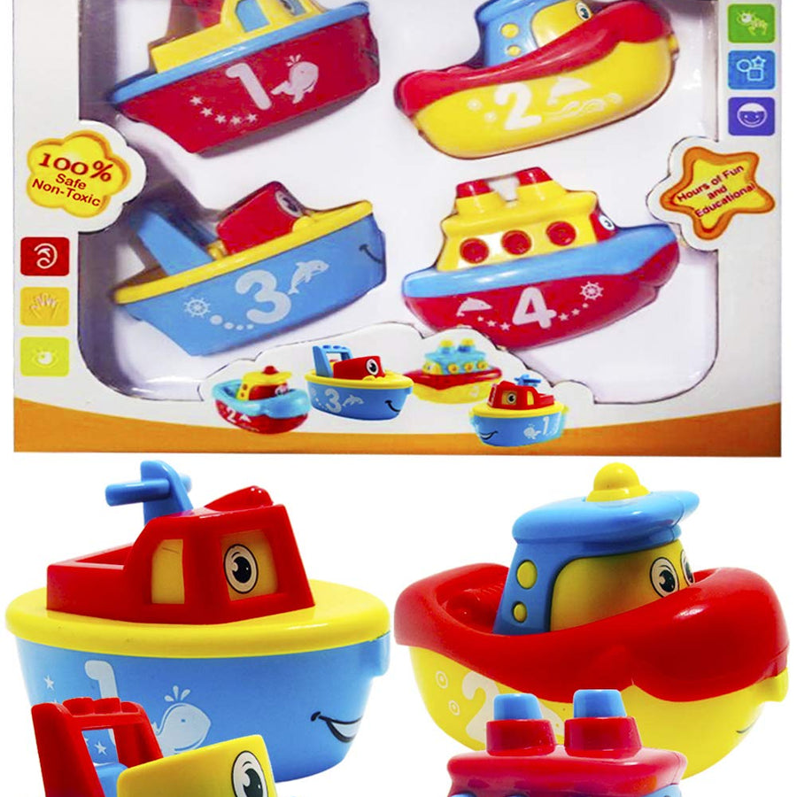 3 Bees & Me Bath Toys for Boys and Girls - Magnet Boat Set for Toddlers & Kids - Fun & Educational