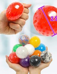 KLT Sensory Stress Ball Set, 12 Pack Stress Relief Fidget Balls for Kids/Adults, Stocking Stuffers, Squishy Balls Fidget Toy, Hand Exercise, Anxiety Relief, Squeeze Toys for Autism (Stress Balls)
