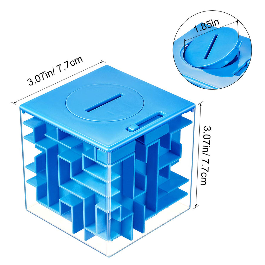 4 Pieces Money Holder Maze Puzzle Gift Box, A Fun Unique Way and Brain Teasers to People You Loved, Suits for Birthday, Valentine's (Green, Blue, Orange, Red, 7.7 cm)