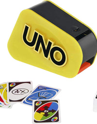 UNO Attack Mega Hit Card Game with Random-Action Launcher with Lights & Sounds & 112 Cards, Kid, Teen & Adult Game Night Gift Ages 7 Years & Older [Amazon Exclusive]
