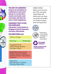 Colorations Washable Kids Paint – Safe, Vibrant Paints for Children with Bold Colors, Versatile Tempera Painting Set, Arts & Crafts Supplies for Home or School (Six 8oz Bottles)
