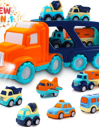 Toddler Toys Car for Boys: Kids Toys for 1 2 3 4 5 Year Old Boys Girls | Boy Toys 7 in 1 Carrier Vehicle Toy Trucks Baby Toys 12-18 Months Party Christmas Birthday Gifts for Boys Toddler Toys Age 2-4
