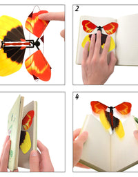 heytech Thanksgiving Day Magic Wind Up Flying Great Surprise Gift Butterfly in The Book Rubber Band Powered Magic Fairy Flying ,Thanksgiving Day Toy Great Surprise Gift (5 Packs)
