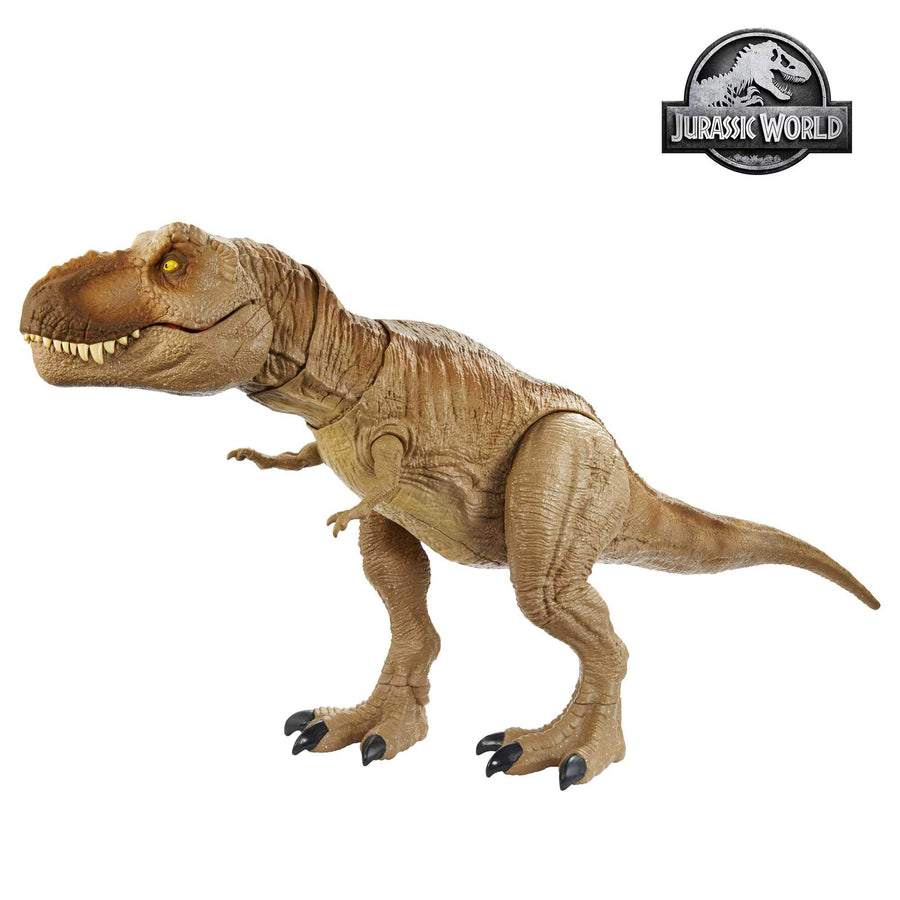 Jurassic World Epic Roarin’ Tyrannosaurus Rex Large Action Figure with Primal Attack Feature, Sound, Realistic Shaking, Movable Joints; Ages 4 Years & Up