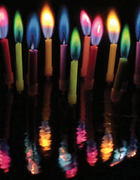 Amazing Colorflame Multicolor Happy Birthday Candles And Holders (12 Count)
