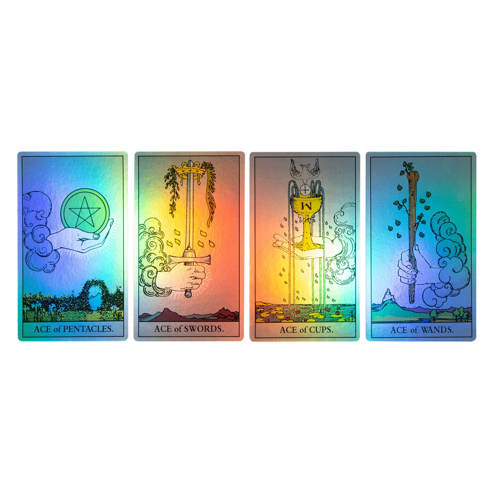 MagicSeer Rainbow Tarot Cards Decks, Tarot Card and Book Sets for Beginners, Holographic Tarot Deck
