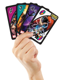 UNO FLIP Marvel Card Game with 112 Cards, Gift for Kid, Family & Adult Game Night for Players 7 Years & Older
