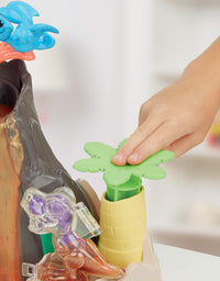 Play-Doh Slime Dino Crew Lava Bones Island Volcano Playset with HydroGlitz Eggs and Mix-ins, Dinosaur Toy for Kids 4 Years and Up, Non-Toxic
