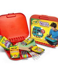 Crayola Create 'N Carry Art Set, 75 Pieces, Art Gift for Kids, Ages 5 & Up
