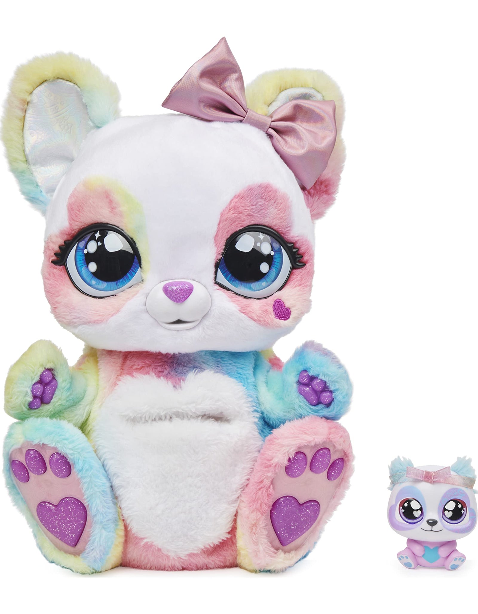 Peek-A-Roo, Interactive Rainbow Plush Toy and Baby with Bonus Bows, Over 150 Sounds & Actions (Amazon Exclusive), Kids Toys for Girls Ages 5 and up