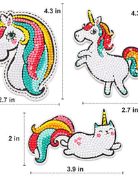 TOY Life 5D Diamond Painting Kits for Kids- Diamond Art Kids Arts and Crafts- 26pcs Diamond Painting Stickers- Diamond Art Kits- Gem Art Crafts Kits Art Set for Kids- Unicorn Diamond Painting for Kids
