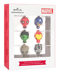 Hallmark Marvel Super Heroes Miniature Christmas Ornaments, Mini Set of 6
