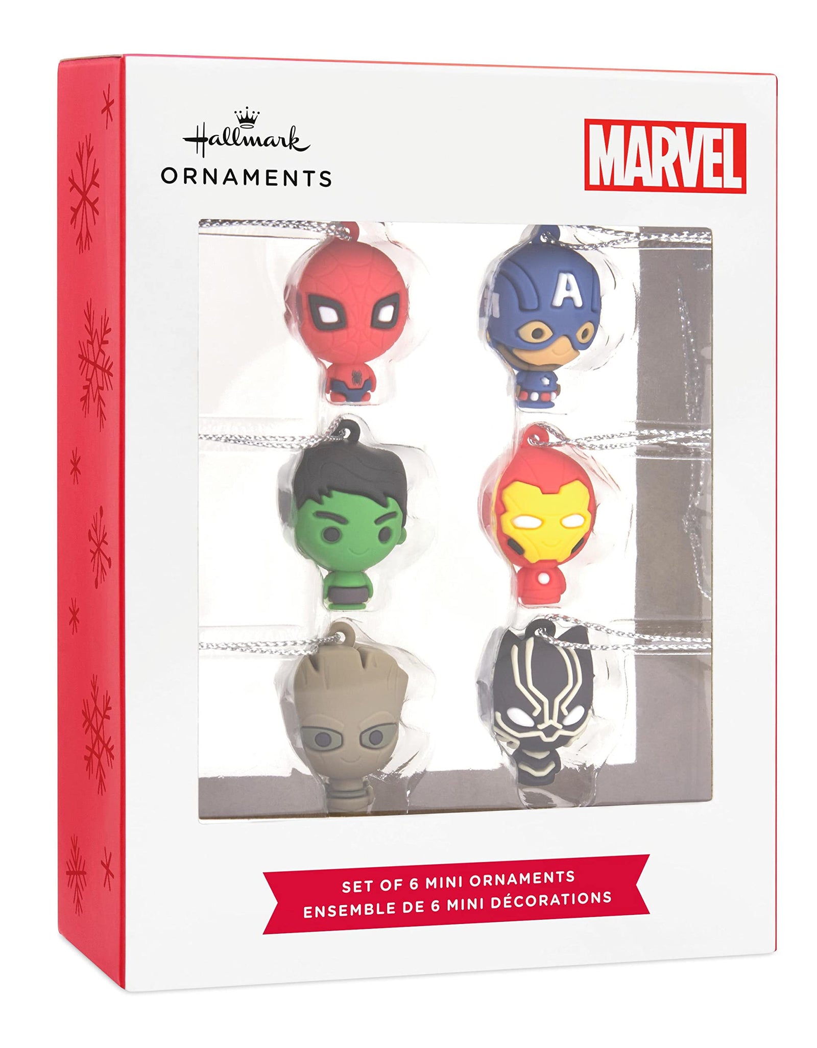 Hallmark Marvel Super Heroes Miniature Christmas Ornaments, Mini Set of 6