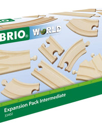 BRIO World 33402 Expansion Pack Intermediate | Wooden Train Tracks for Kids Age 3 and Up
