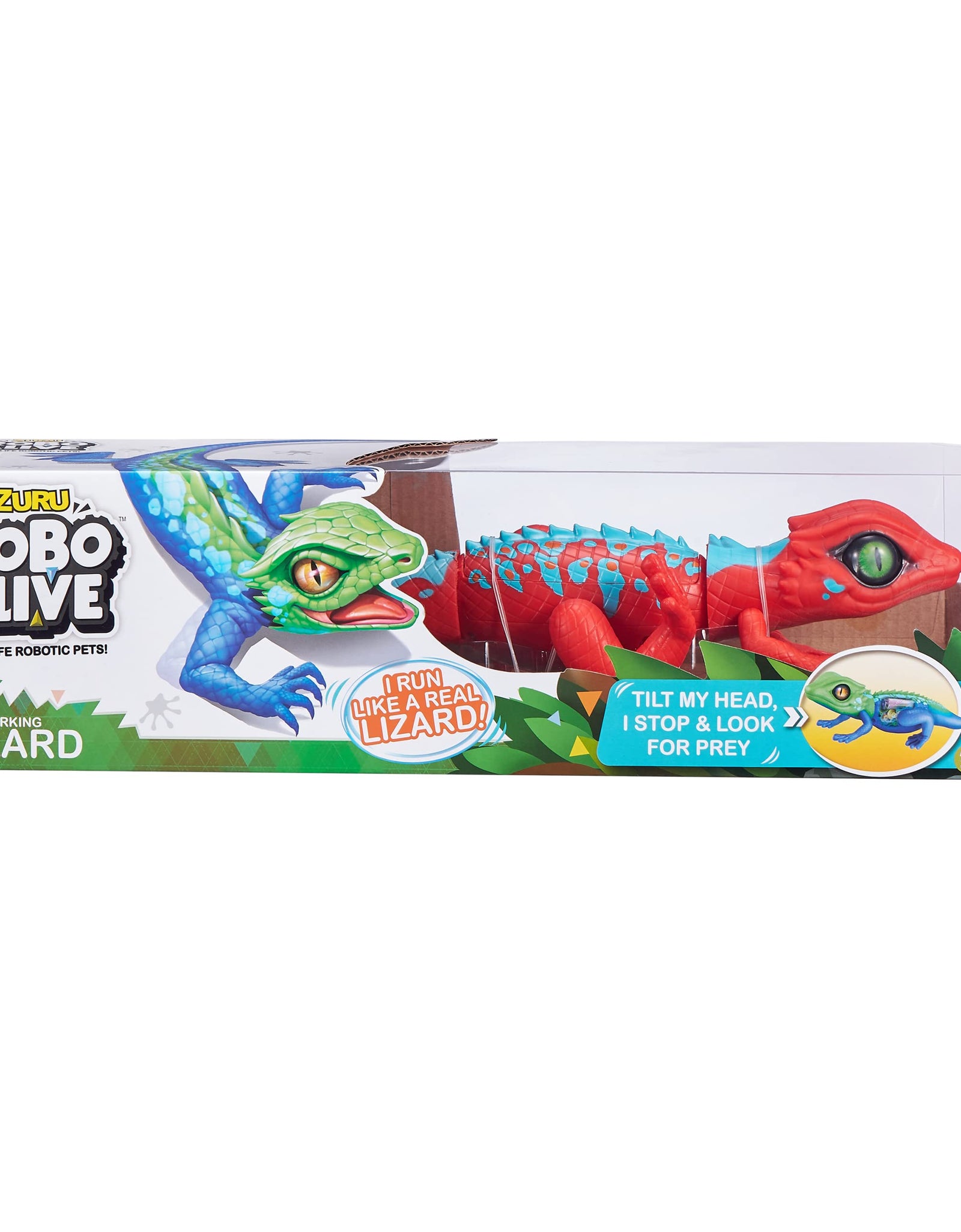 Robo Alive Lurking Lizard Battery-Powered Robotic Toy (Red + Blue) Series 2, Small