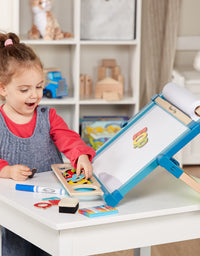 Melissa & Doug Deluxe Double-Sided Tabletop Easel (E-Commerce Packaging, Arts & Crafts, 42 Pieces, 17.5” H x 20.75” W x 2.75” L, Great Gift for Girls and Boys - Best for 3, 4, 5 Year Olds and Up)
