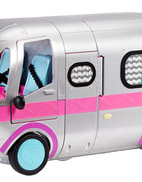 LOL Surprise OMG Glamper Fashion Camper Doll Playset with 55+ Surprises, Fully-Furnished with Light Up Pool, Water Slide, Bunk Beds, Cafe, BBQ Grill, DJ Booth - Gift Toy for Girls Ages 4 5 6 7+ Years
