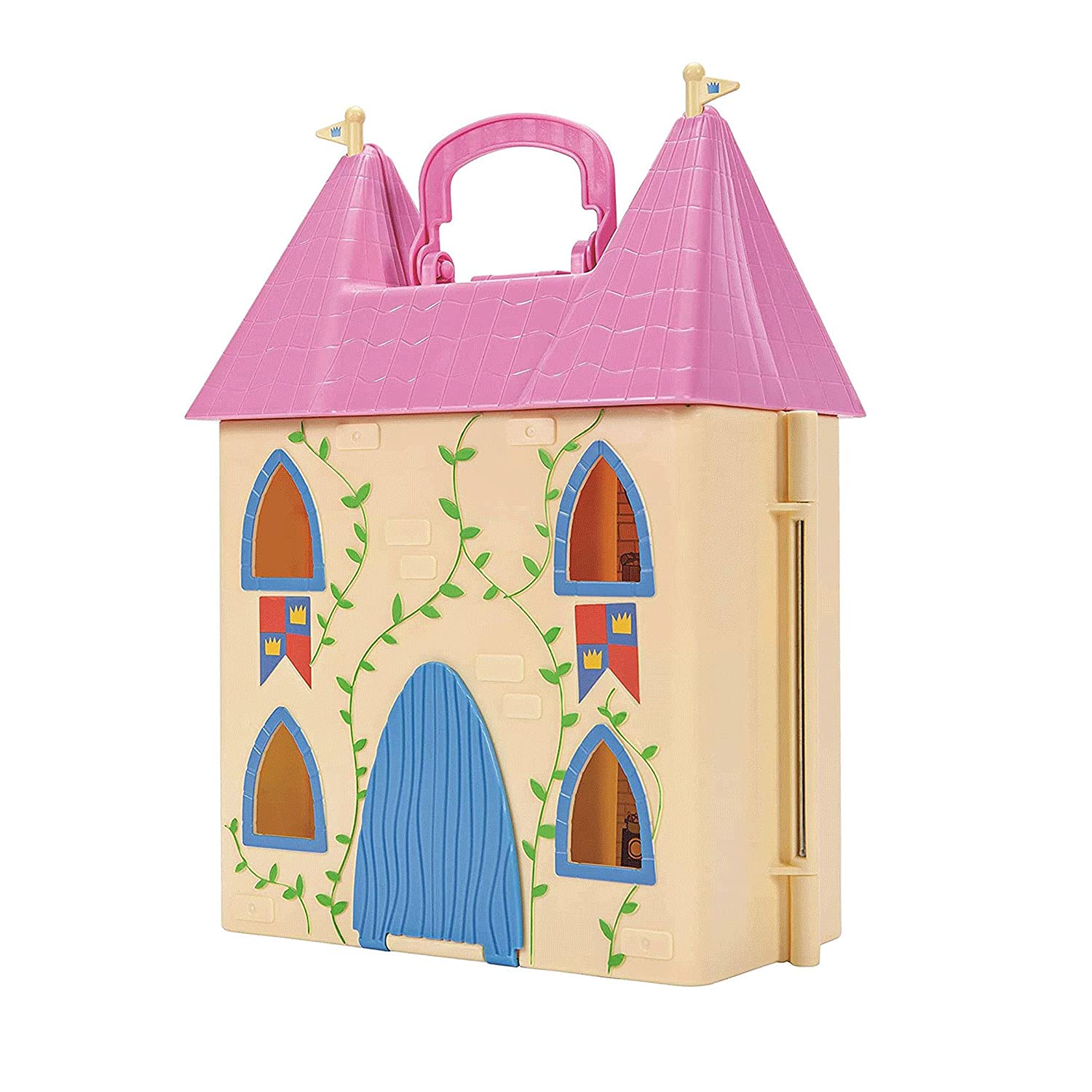 Peppa Pig 99803 Foldable Deluxe Royal Tea Party Princess Castle Playset with Character Figurines and Furniture Pieces for Ages 2 and Up