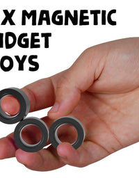 BunMo Fidget Toys - Magnetic Fidget Rings Fidget Toy. The Fidget Ring Spins, Connects, and Separates, Making Ideal Stress Toys and Sensory Toys. Fidget Magnets Make Ideal Stocking Stuffers.
